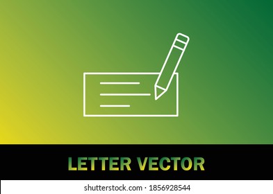 Vector of letter icon. Isolated on gradient background. Business and education theme.