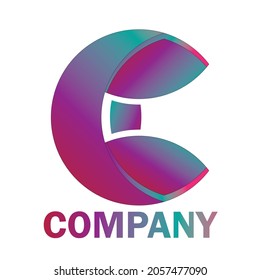 ilustración de letra vectorial, logotipo de vector c premium