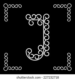 Vector letter J of the alphabet! For use in web, logo, greeting cards and more