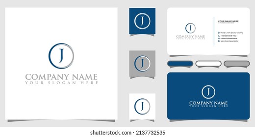 Vector Letter J Circle style with Branding designs template Graphic Design icon symbol for Business