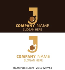 Vector letter J coffee cup logo design template inspiration vector illustrationa