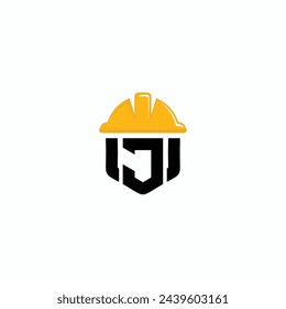 Vector letter J construction logo design template inspiration, vector illustration.