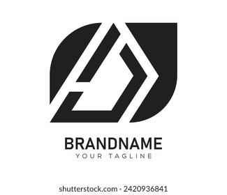 Vector letter j creative logo leaf art design abstract logo