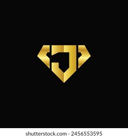 Vector letra J diamante logo diseño Plantilla inspiración, Ilustración vectorial.