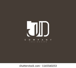 Vector Letter JD Combine Linked Modern Monogram Logo