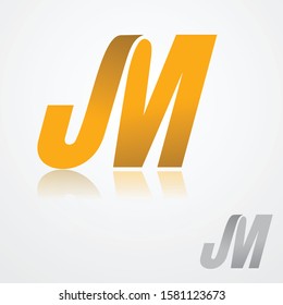 Vector letter JM monogram symbol design minimalist. JM letter for your best business symbol. Vector illustration EPS.8 EPS.10
