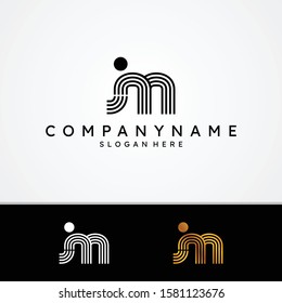 Vector letter JM monogram symbol design minimalist. JM letter for your best business symbol. Vector illustration EPS.8 EPS.10

