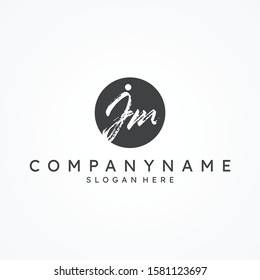 Vector letter JM monogram symbol design minimalist. JM letter for your best business symbol. Vector illustration EPS.8 EPS.10
