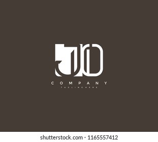Vector Letter JO Combine Linked Modern Monogram Logo
