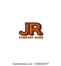Letra vectorial JR monograma de arte minimalista en mayúsculas. Vector de creativo Maze lineal para Título, Cabecera, Letras, Logotipo. Estilo de arte en línea 3D sobre fondo blanco. Diseño moderno.