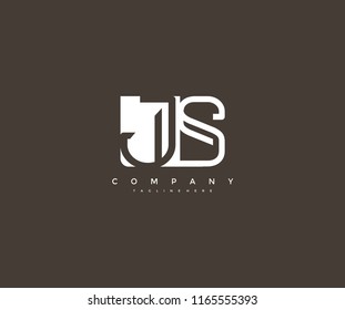 Vector Letter JS Combine Linked Modern Monogram Logo