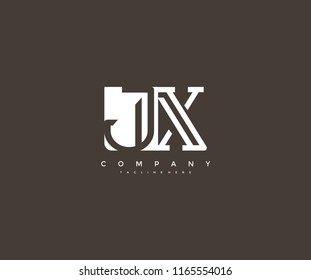 Vector Letter JX Combine Linked Modern Monogram Logo