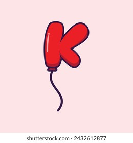 Vector letter K balloon logo design template inspiration, vector illustration.