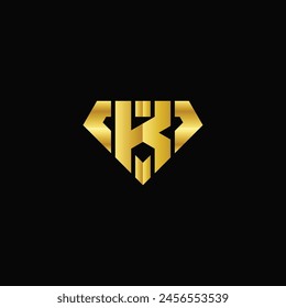 Vector letter K diamond logo design template inspiration, vector illustration.