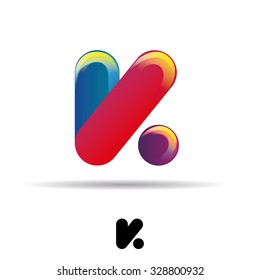vector letter K logo icon graphic