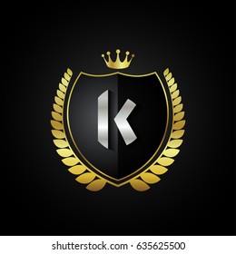 Vector letter K logo.Luxury logo design.