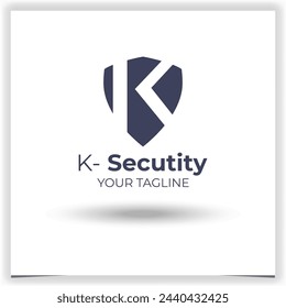 Vector letter k security company logo template