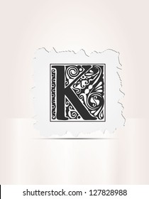 Vector letter K sign alphabet and logo
