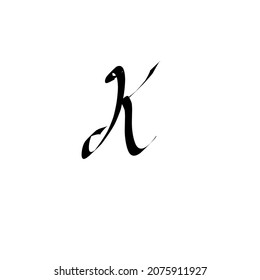 vector letter k, for symbol