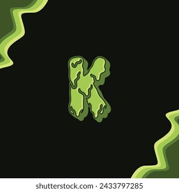 Vector letter K zombie logo design template inspiration, vector illustration.