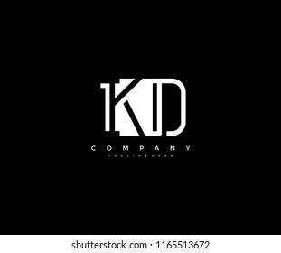 Vector Letter KD Combine Linked Modern Monogram Logo