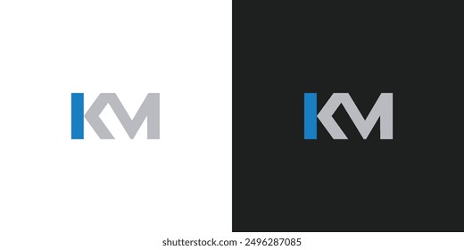 Vector Letter KM Logo Design