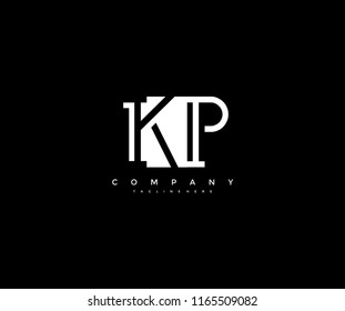 Vector Letter KP Combine Linked Modern Monogram Logo