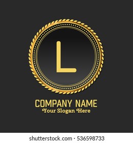 Vector Letter L Business Luxury Logo template Calligraphy template