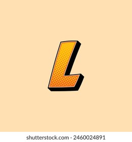 Vector letter L cartoon comic logo design template inspiration, vector illustration.