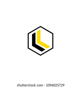 Vector letter L hexagon concept logo design template illustration eps 10