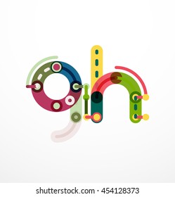 Logo de la letra del vector. Resumen de diseño geométrico colorido