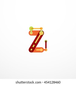 Vector letter logo. Abstract geometric colorful design