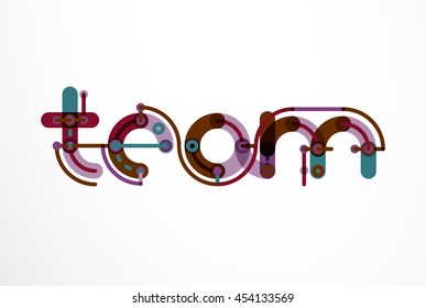 Vector letter logo. Abstract geometric colorful design