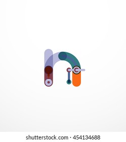 Vector letter logo. Abstract geometric colorful design