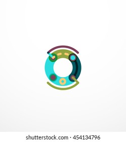 Vector letter logo. Abstract geometric colorful design
