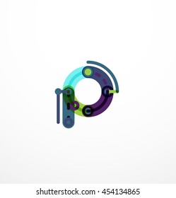 Vector letter logo. Abstract geometric colorful design