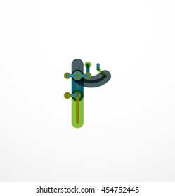 Vector letter logo. Abstract geometric colorful design