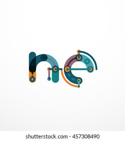 Vector letter logo. Abstract geometric colorful design