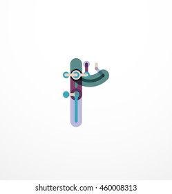 Vector letter logo. Abstract geometric colorful design