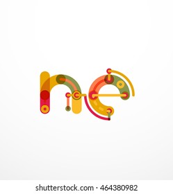 Vector letter logo. Abstract geometric colorful design
