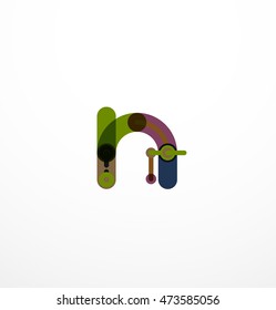 Vector letter logo. Abstract geometric colorful design
