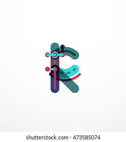 Vector letter logo. Abstract geometric colorful design