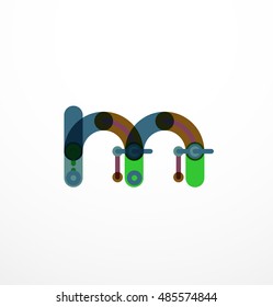 Vector letter logo. Abstract geometric colorful design