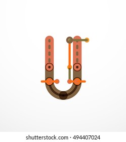 Vector letter logo. Abstract geometric colorful design