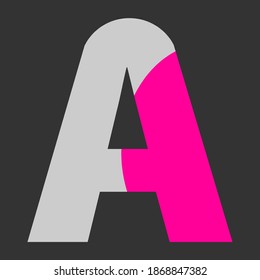 Vector letter A logo design sign.
