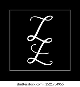Vector letter logo. Emblem with the letters L and Z.