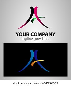 Vector Letter A logo icon design  