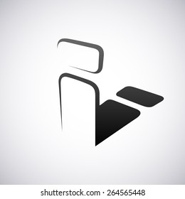 Vector letter i logo icon design template. 
