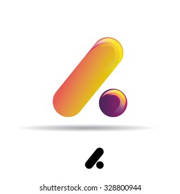 vector letter A logo icon graphic