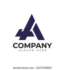 modelo premium de letra de vetor a logotipo